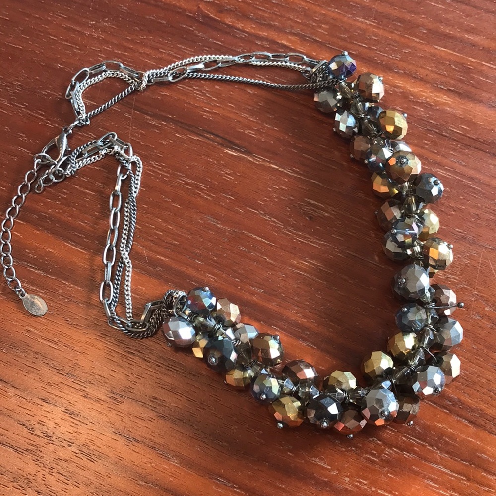 Mixed Metal Tones Sparkling Necklace - Picture 7 of 8
